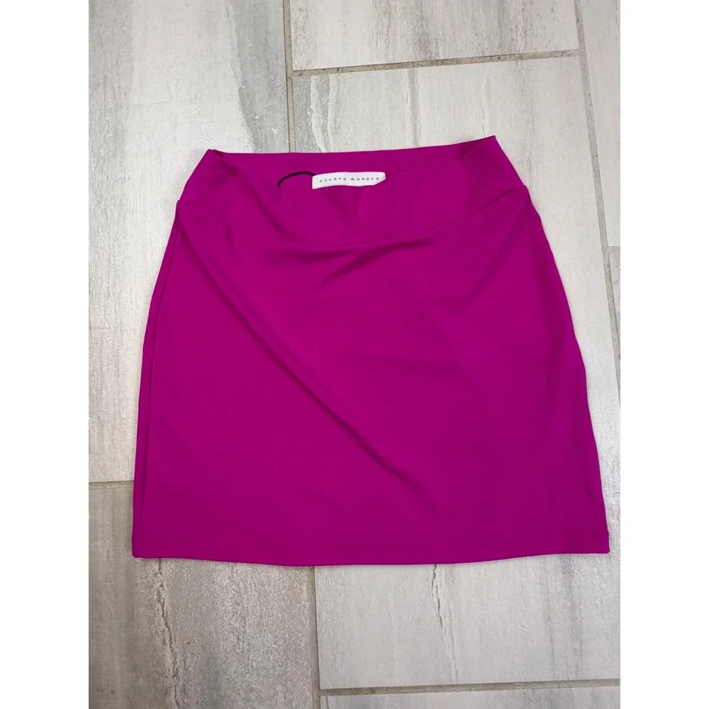 Susana Monaco Magenta Mini Skirt CORESUPS6166 Pink Bodycon Stretch Small NEW